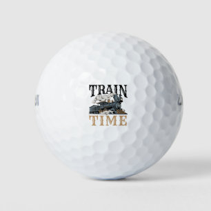 Train Time Model Railroad Railway Hobbyist Golf Balls