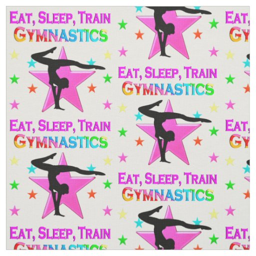 TRAIN TO BE A GYMNASTICS CHAMPION FABRIC