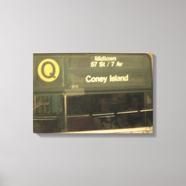 Train to Coney Island Canvas Print (Front)