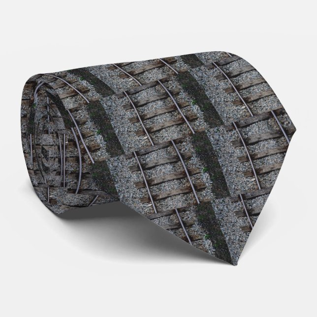 TRAIN TRACK NECKTIE (Rolled)