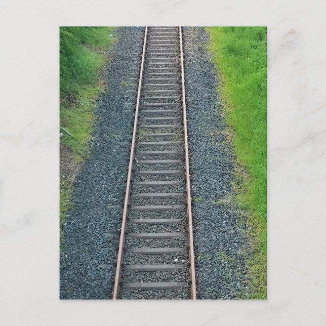Train Track Railway in Nature, Landscape Postcard (Front)