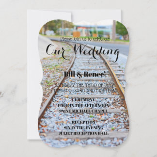 Train Track Wedding Invitation