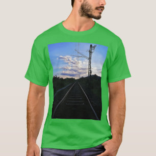 Train tracks beautiful sky T-Shirt