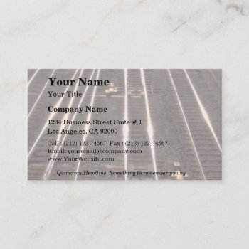 Train Tracks Business Card by inspirelove at Zazzle