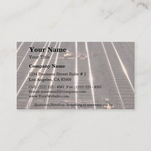 Train tracks business card