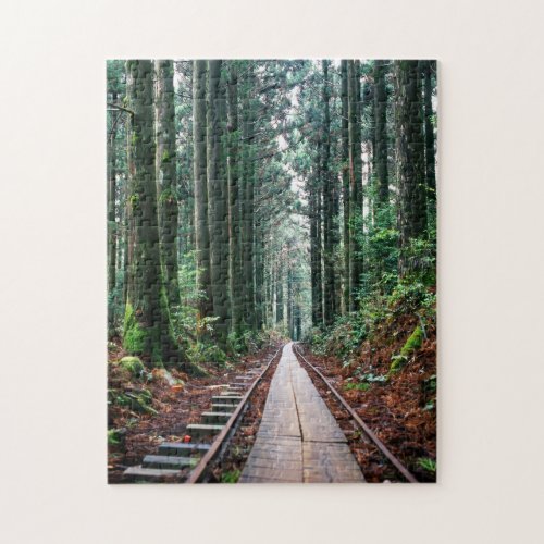 Train Tracks in the Forest Jigsaw Puzzle