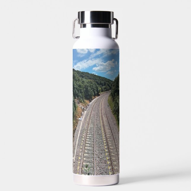 Train tracks water bottle (Front)