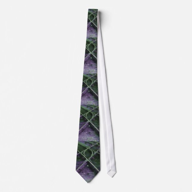 Train Tracks Watercolor Art Tie (Front)