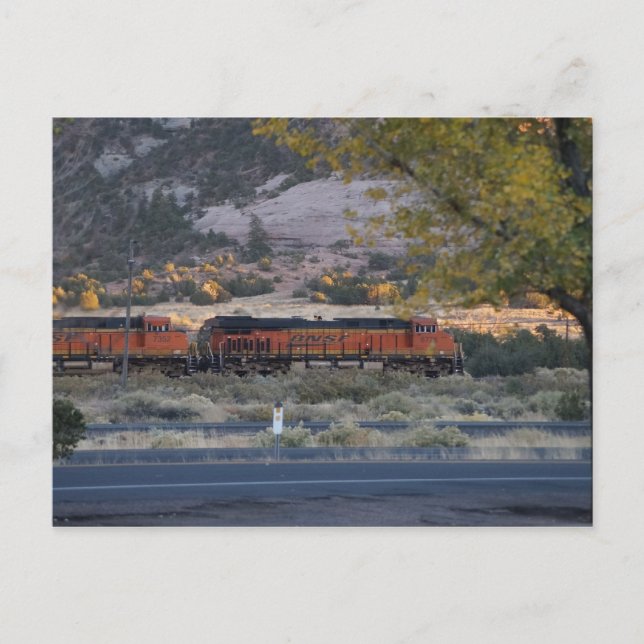 train trains travel postcard (Front)