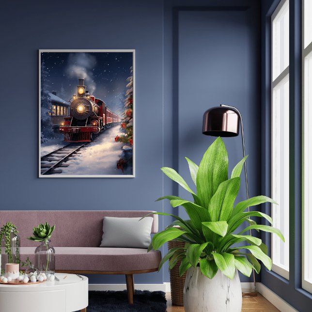 Train travel through snow Poster (Creator Uploaded)