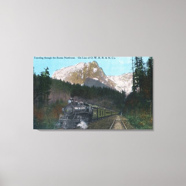 Train Travelling through the Northwest Canvas Print (Front)
