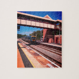 Train under the bridge jigsaw puzzle