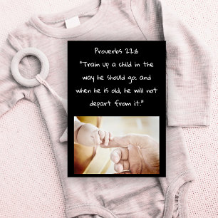 Train Up A Child Bible Verse Baby Photo Cards