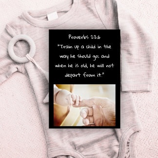 Train Up A Child Bible Verse Baby Photo Cards