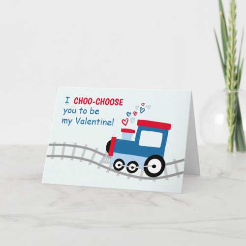 Train Valentine Card for Kids