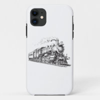 Train Vintage Graphic Design Sketch Retro Steam 