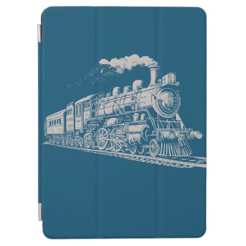 Train Vintage Graphic Design Sketch Retro Steam  iPad Air Cover