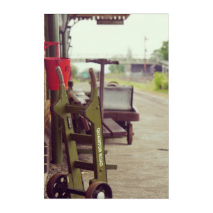 Train Vintage railway platform Acrylic Print