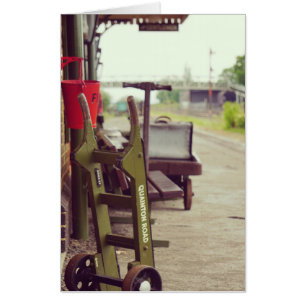 Train Vintage railway platform Card