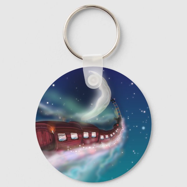 Train Voyage to the Moon Keychain (Front)