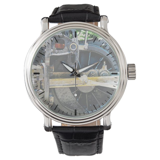 Train Wheel Closeup Watch (Front)