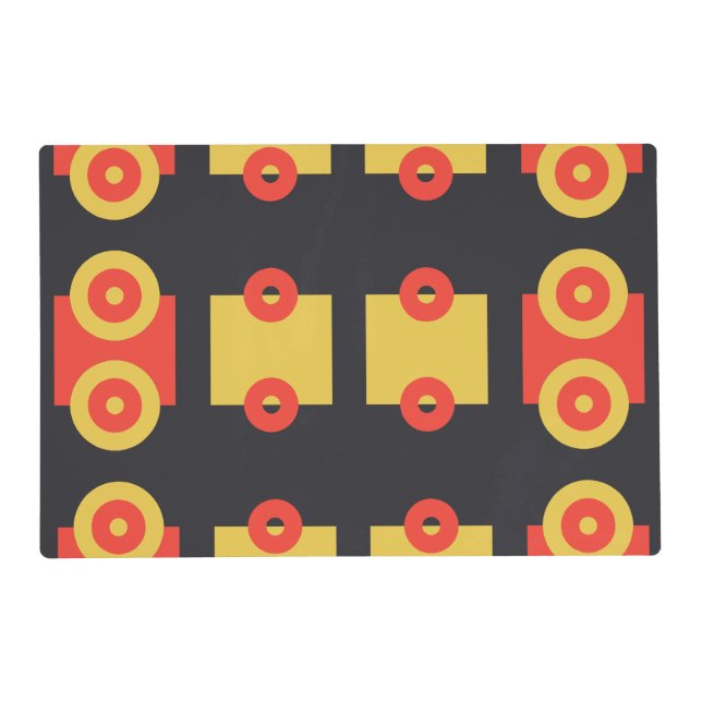 Train wheels simple modern placemat (Front)