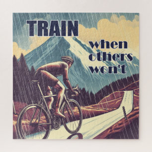Train When Others Won't Cycling Jigsaw Puzzle