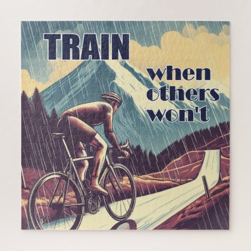 Train When Others Wont Cycling Jigsaw Puzzle