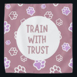 Train with Trust Pet Bandana<br><div class="desc">Confidence Starts with Comfort. Elevate your training sessions with the Train with Trust Pet Bandana — the perfect blend of style, comfort, and communication. Designed for pet parents and professional trainers alike, this bandana sends a clear, friendly message: "We're learning, please be kind." Made from soft, breathable fabric with a...</div>