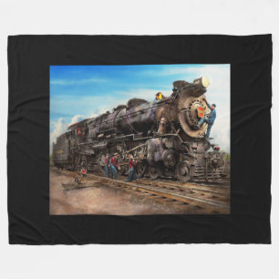 Train - Working on the railroad 1930 Fleece Blanket
