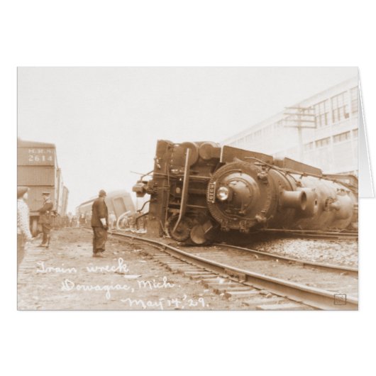 Train Wreck 1929 Cards (Front Horizontal)