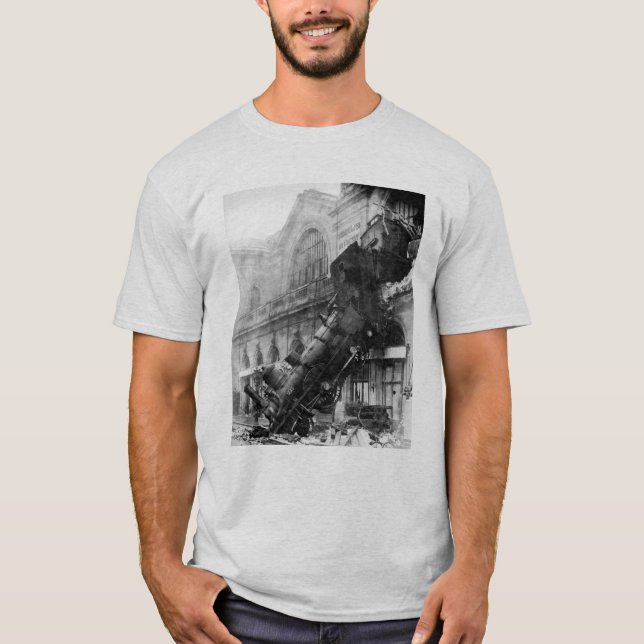 Train Wreck at Montparnasse (1895) T-Shirt (Front)