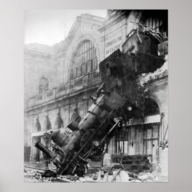 Train Wreck at Montparnasse Poster (Front)