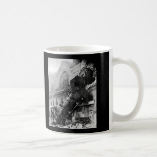 Train Wreck at Montparnasse, railroad disaster Coffee Mug