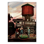 Train Yard Flower Garden by Stevan Dohanos (Front)