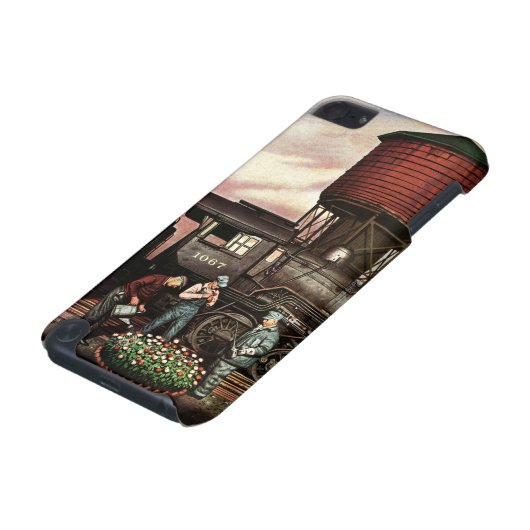 Train Yard Flower Garden by Stevan Dohanos iPod Touch (5th Generation) Case (Bottom)