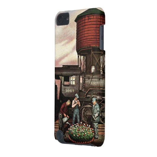 Train Yard Flower Garden by Stevan Dohanos iPod Touch (5th Generation) Case (Back Left)