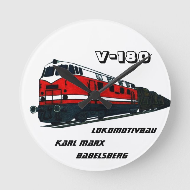 Traindesign Babelsberg Round Clock (Front)
