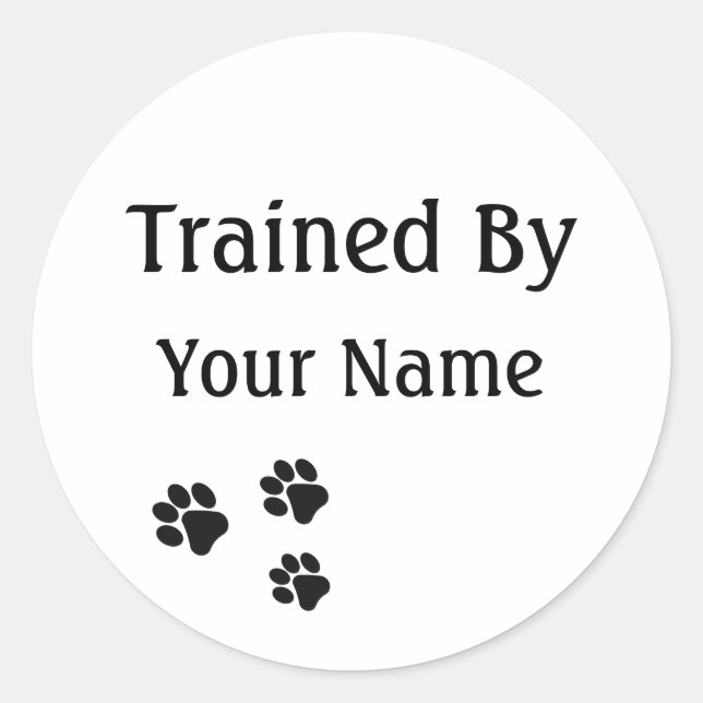 Trained By Your Name Custom Ex Sticker (Front)