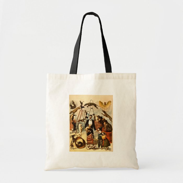 Trained Dog Act 1899   Vintage Circus Act Poster Bags