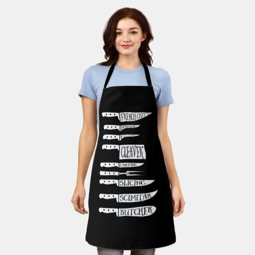 trainee chef cook recipe knives butcher meat cuts apron