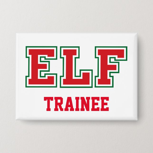 TRAINEE Christmas ELF Button (Front)