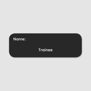Trainee Classic Name Tag Pinback