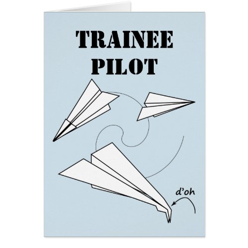 Trainee Pilot Air Cadet Paper Airplane