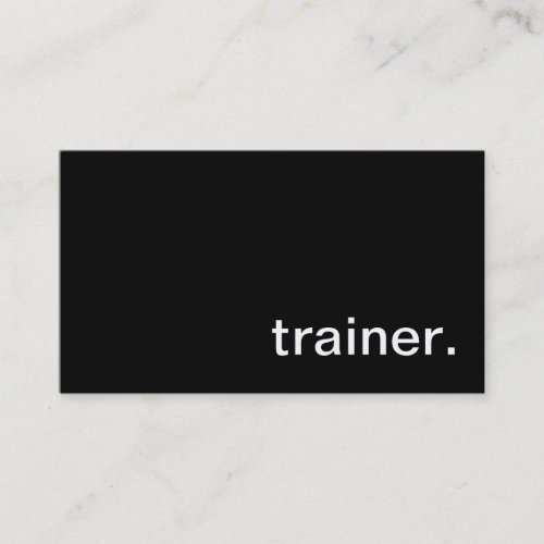 Trainer Business Card