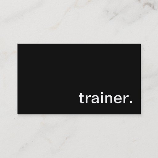 Customizable Trainer Business Card