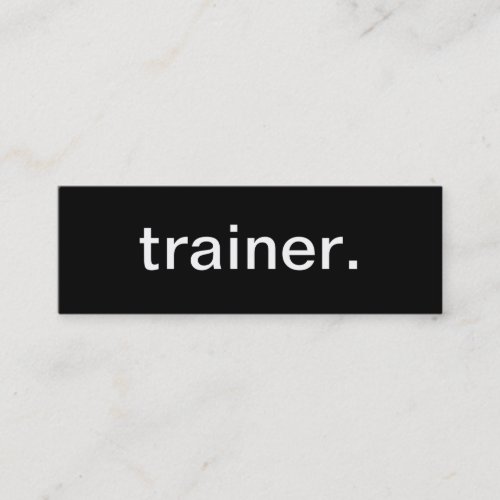 Trainer Business Card