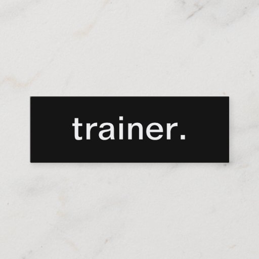 Customizable Trainer Business Card