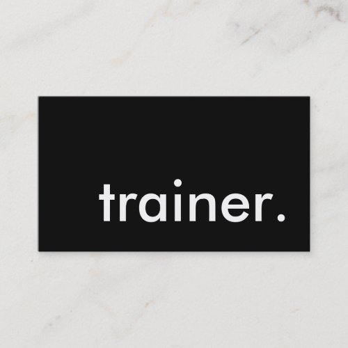 trainer. (color customizable) business card template