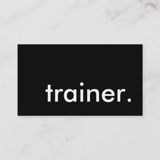 trainer. (color customizable) business card (Front)